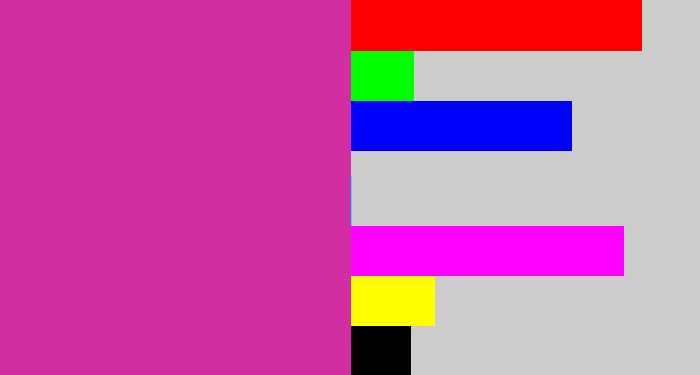 Hex color #d32ea1 - purpley pink