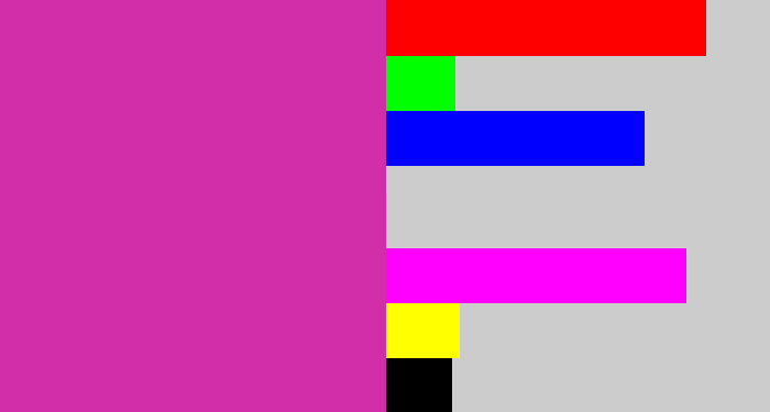 Hex color #d32eaa - purpley pink