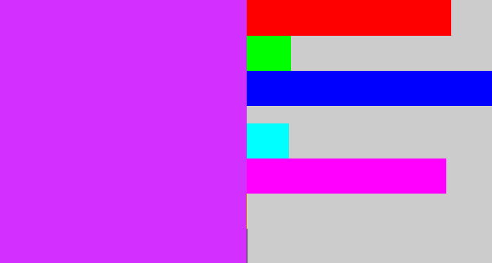 Hex color #d32ffe - purple/pink