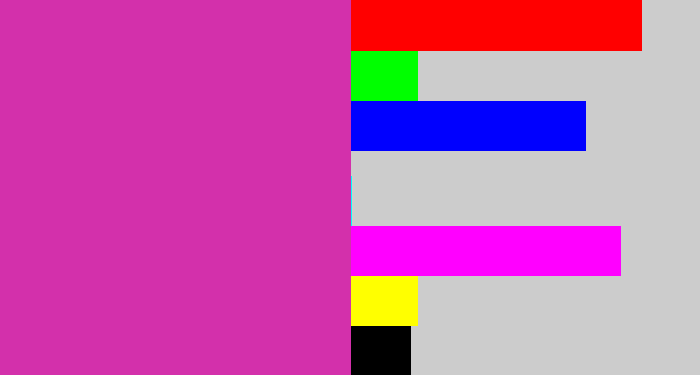 Hex color #d330ab - purpley pink