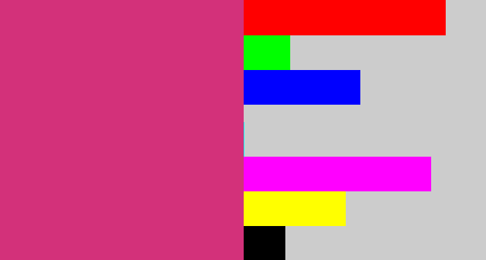 Hex color #d3317a - darkish pink