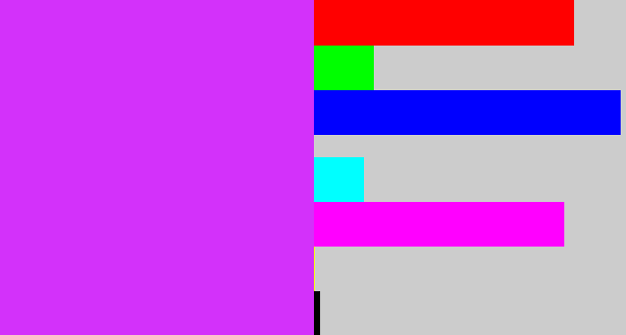 Hex color #d331fa - purple/pink