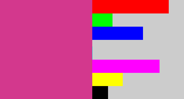 Hex color #d3388d - darkish pink