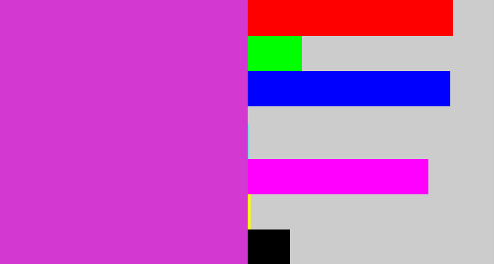 Hex color #d339d0 - purple pink