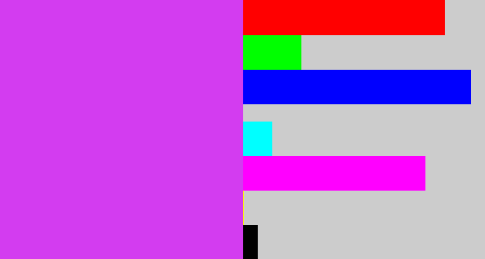 Hex color #d33cf0 - heliotrope