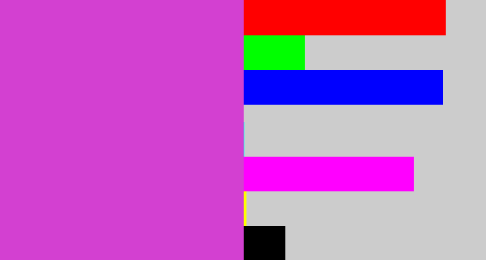 Hex color #d340d1 - pinkish purple