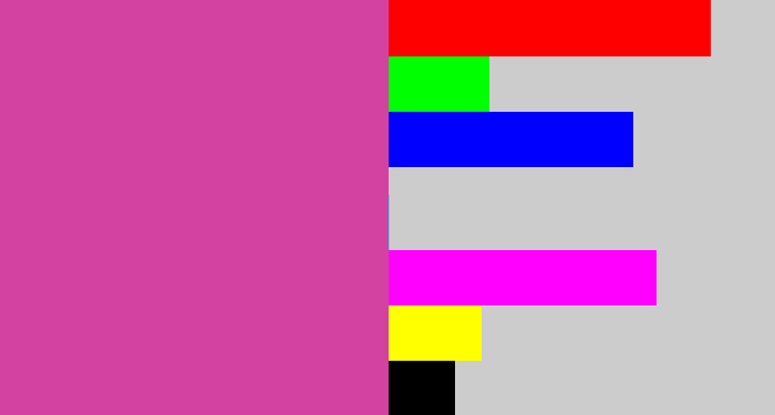 Hex color #d342a0 - purpley pink