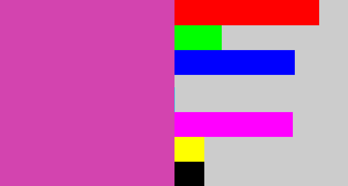 Hex color #d344af - purpley pink