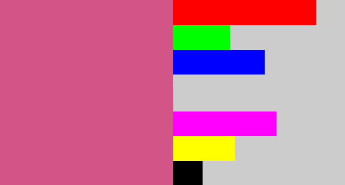 Hex color #d35588 - darkish pink