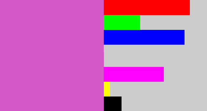 Hex color #d359c7 - purpleish pink