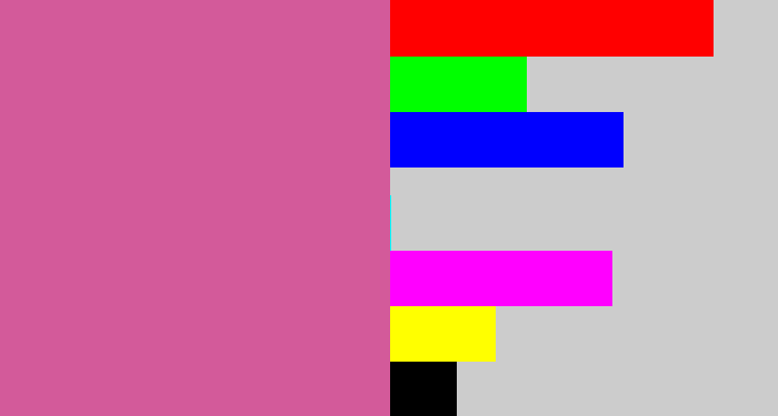 Hex color #d35a9a - purplish pink