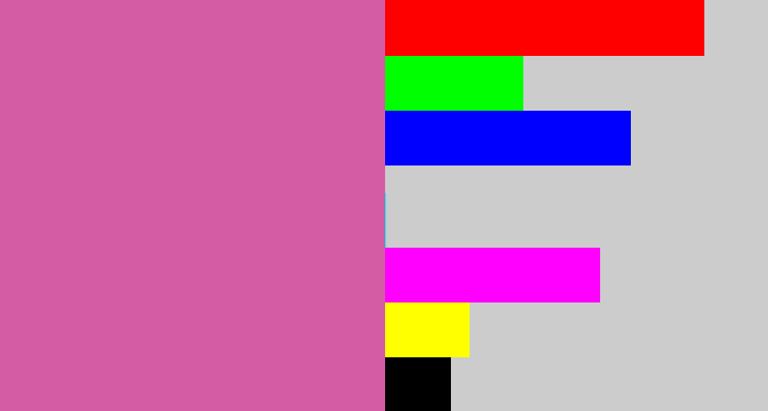 Hex color #d35ca4 - purplish pink