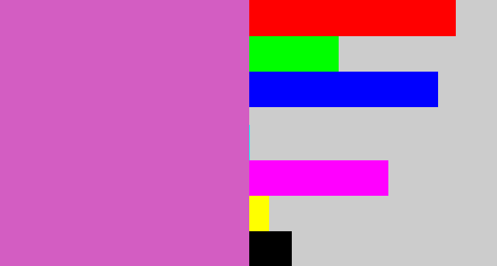 Hex color #d35dc2 - purpleish pink