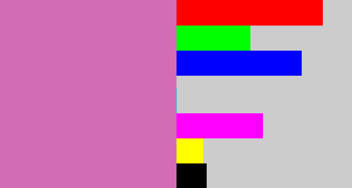 Hex color #d36cb4 - pale magenta