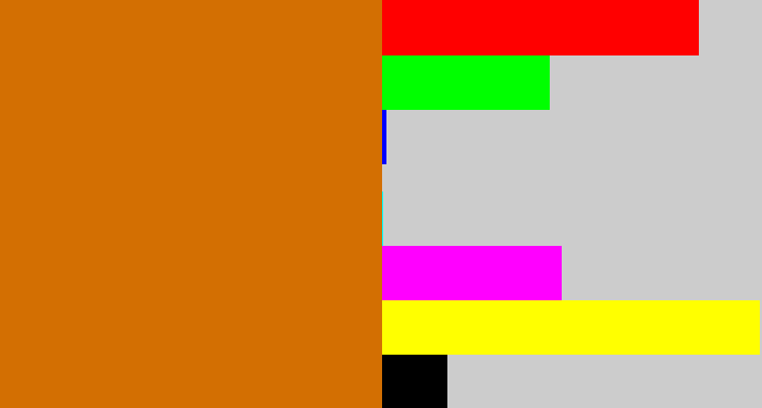 Hex color #d36f02 - browny orange