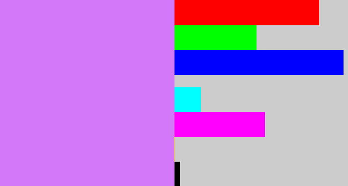 Hex color #d378f8 - light purple