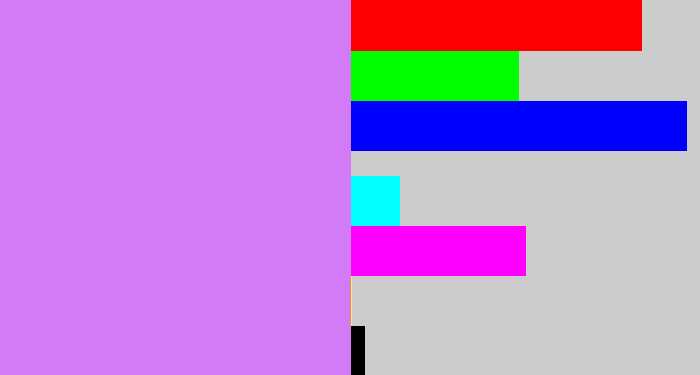Hex color #d37af6 - light purple