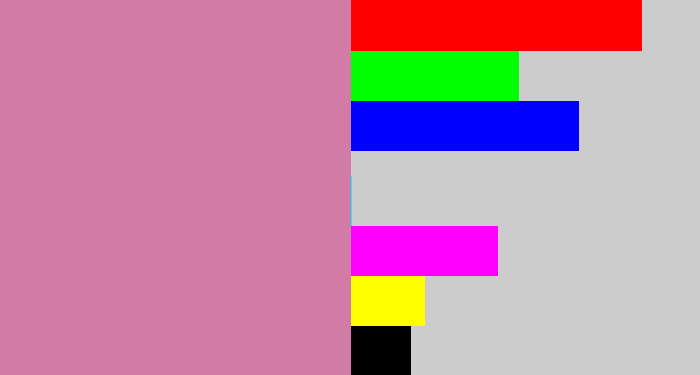 Hex color #d37ba7 - dull pink