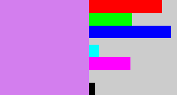 Hex color #d37eee - light purple