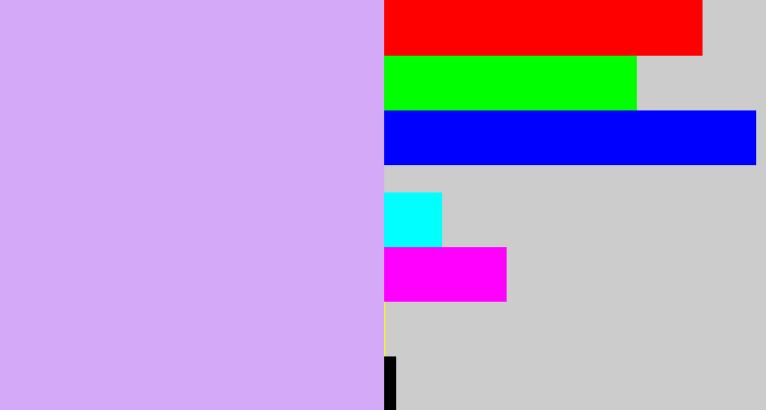 Hex color #d3a9f8 - pale violet