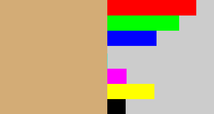 Hex color #d3ac76 - fawn