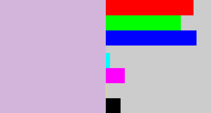 Hex color #d3b5dc - pale violet