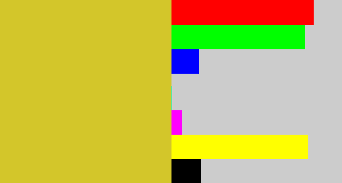 Hex color #d3c62a - piss yellow