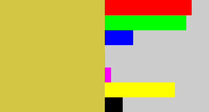 Hex color #d3c645 - macaroni and cheese