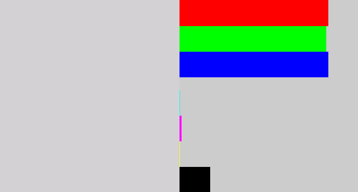 Hex color #d3d1d3 - light grey