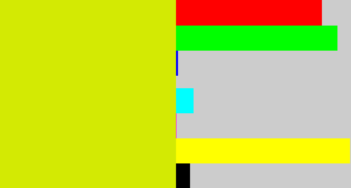 Hex color #d3ea03 - greeny yellow