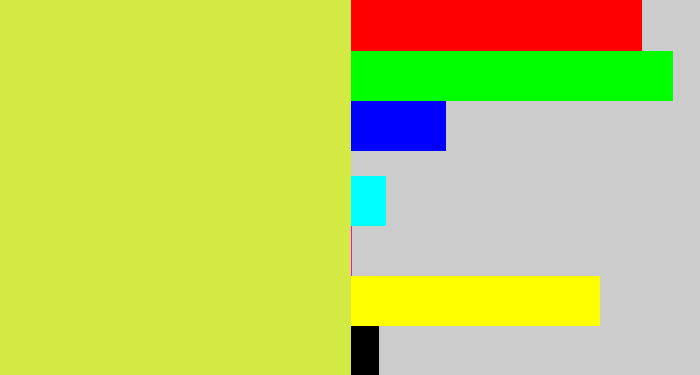 Hex color #d3ea45 - yellow/green