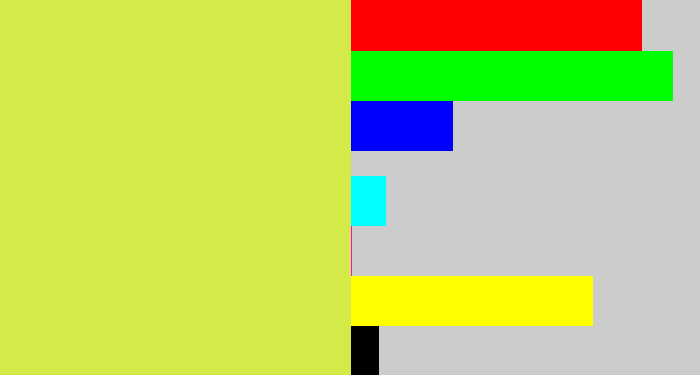 Hex color #d3ea49 - yellow/green