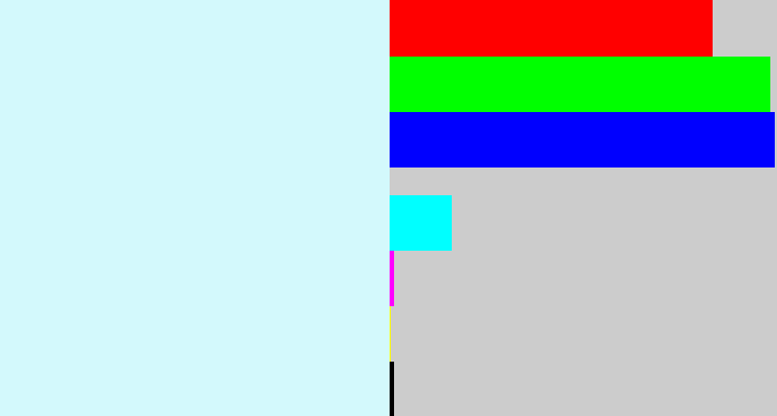 Hex color #d3f9fc - pale blue