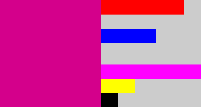 Hex color #d4008b - magenta