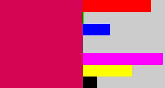 Hex color #d40655 - deep pink