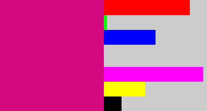Hex color #d4087f - magenta