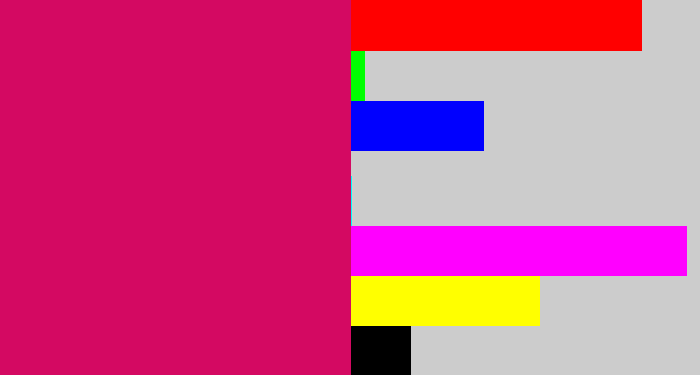 Hex color #d40962 - dark hot pink