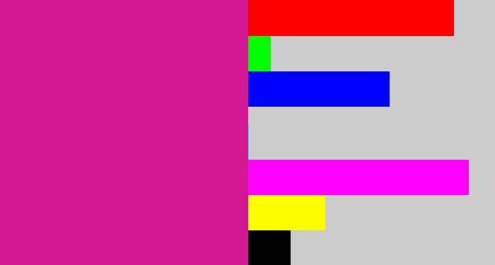 Hex color #d41792 - magenta