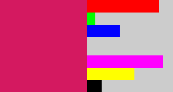 Hex color #d41960 - cerise