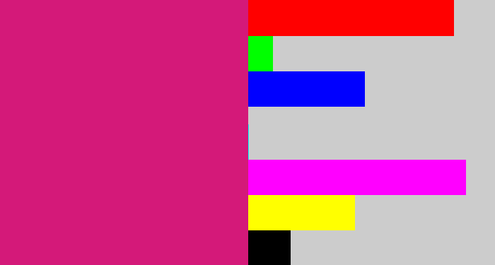 Hex color #d41979 - cerise