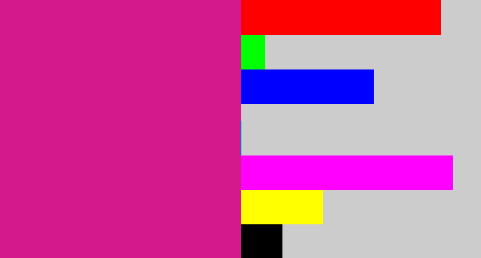 Hex color #d4198c - magenta