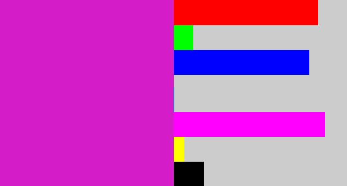 Hex color #d41cc8 - purple/pink