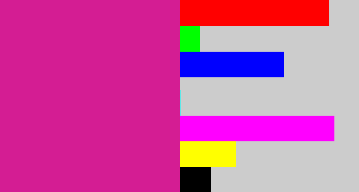 Hex color #d41d93 - magenta