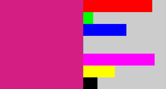 Hex color #d41e84 - magenta