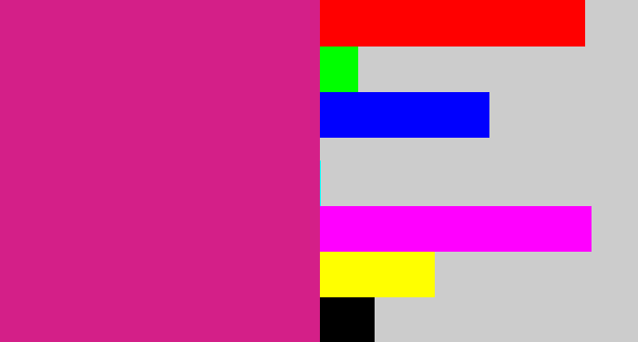 Hex color #d41f88 - magenta