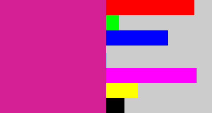 Hex color #d41f95 - magenta