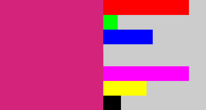 Hex color #d4237b - dark pink