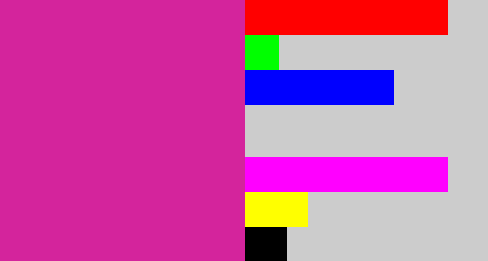 Hex color #d4249c - purpley pink