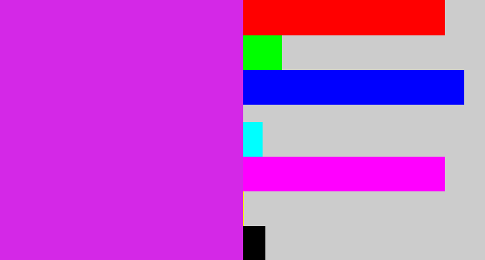 Hex color #d428e7 - purple/pink