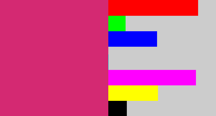 Hex color #d42972 - dark pink